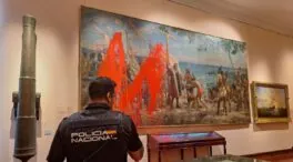 El cuadro de Colón vandalizado en el Museo Naval requiere de «una restauración completa»