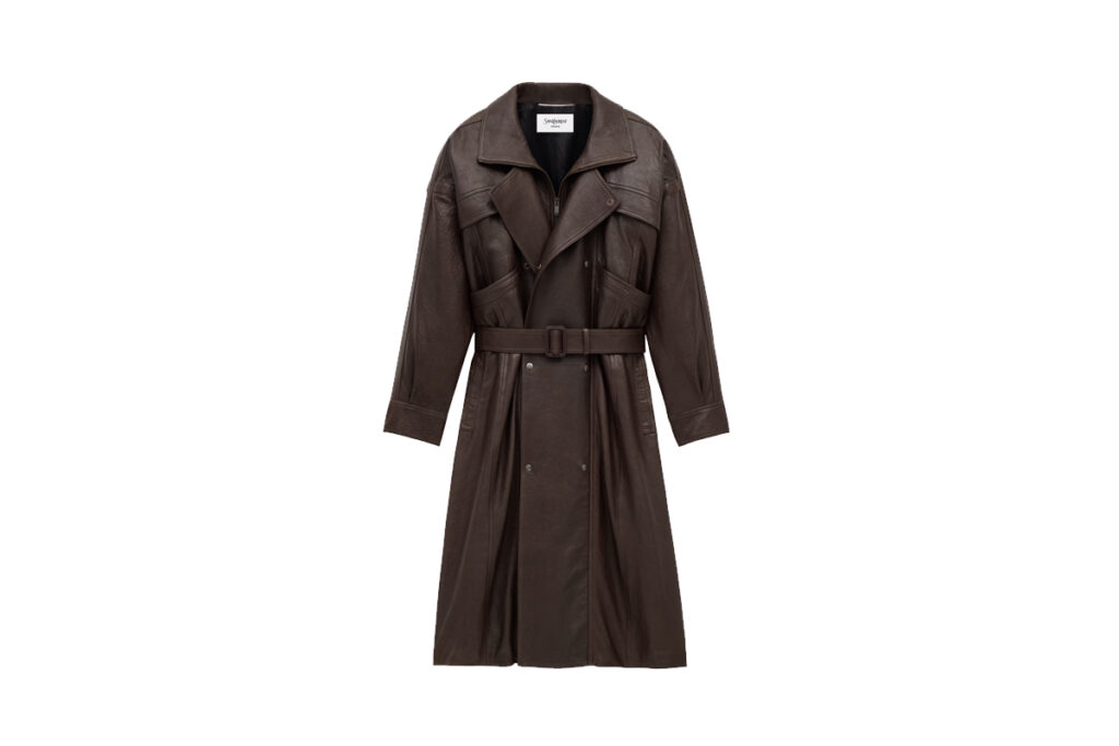 Gabardina de piel de Yves Saint Laurent. (PVP: 10.000€)