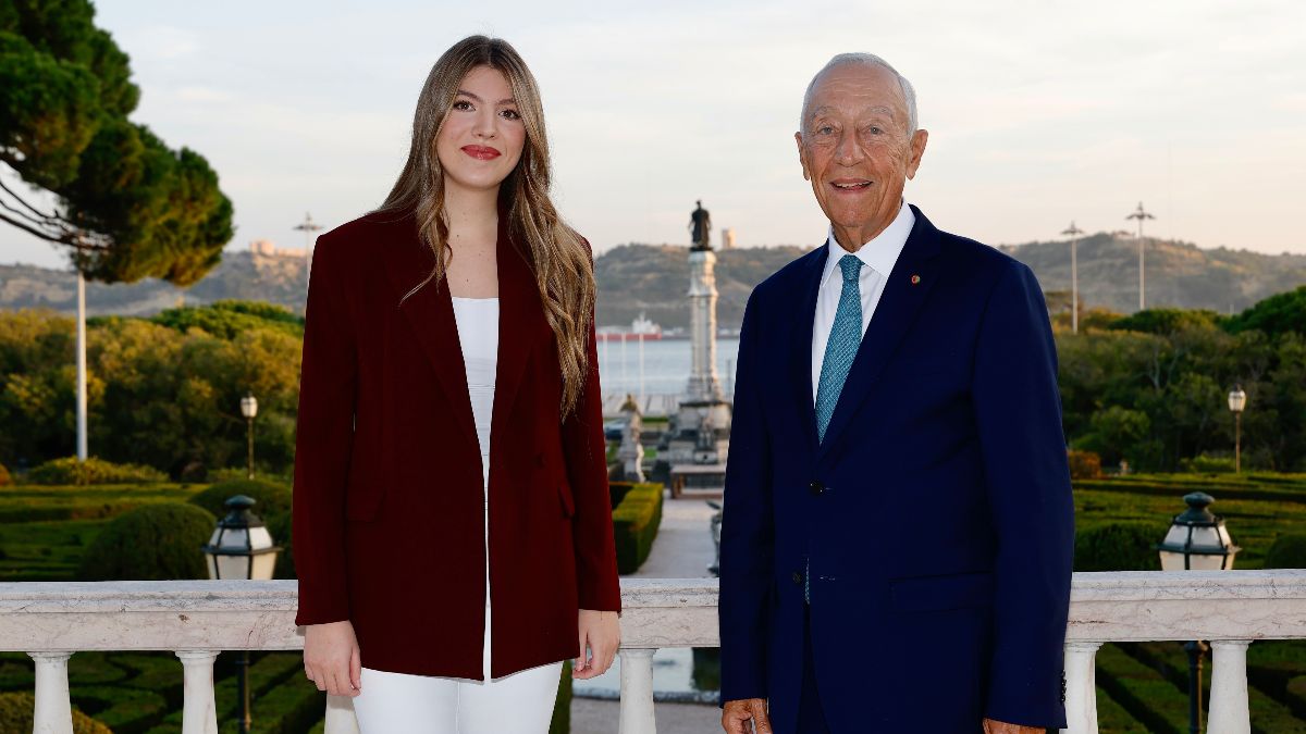 La infanta Sofía, recibida por el presidente de Portugal en Lisboa