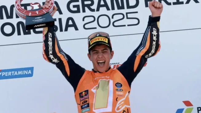 El joven José Antonio Rueda conquista el título de Moto3 a lo grande con victoria en Indonesia