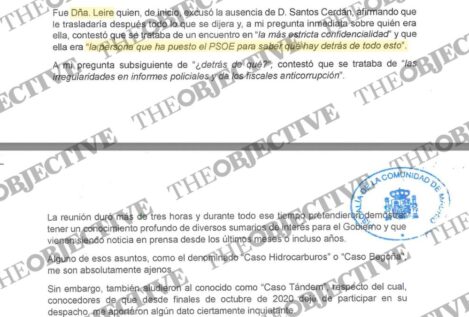 Leire Díez, a Stampa: «Me pone el PSOE para saber qué hay detrás de los informes policiales»