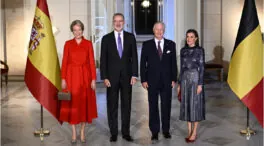 Letizia rescata en Bruselas su 'dos piezas' de Armani que es floreado y perfecto para otoño