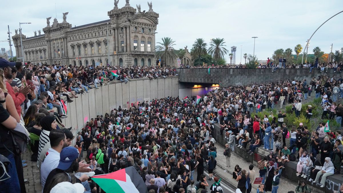 Instalan un ‘Campamento Palestina’ en Barcelona en apoyo a la Flotilla