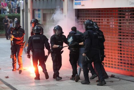 Quince detenidos por desórdenes públicos en la manifestación por Palestina en Barcelona