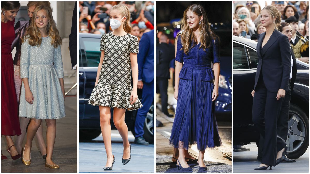 Todos los ‘looks’ de la princesa Leonor en los premios Princesa de Asturias: de niña a ‘royal’