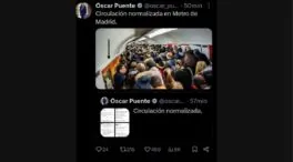 Óscar Puente denuncia el colapso del metro de Madrid con una foto del de París