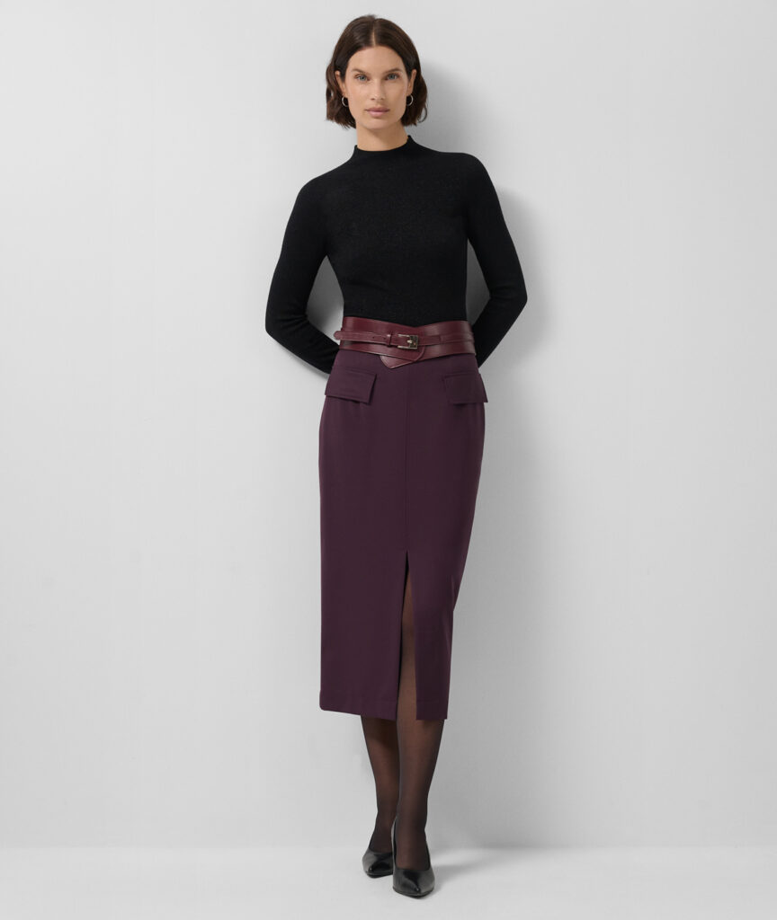 Falda lápiz con bolsillos de Roberto Verino