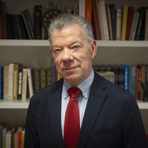 Juan Manuel Santos con Juan Luis Cebrián