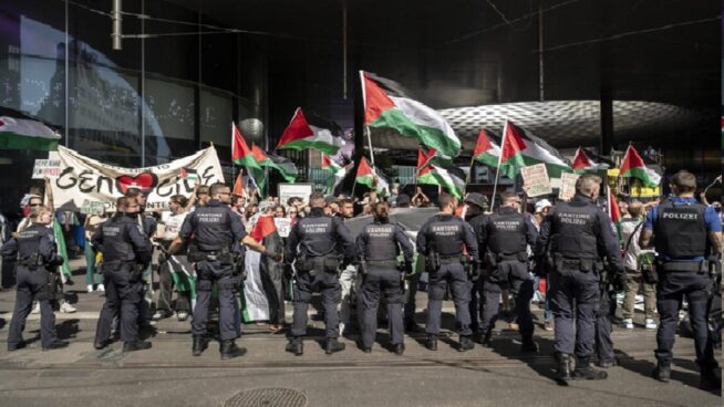 Una protesta propalestina en Suiza deja más de 500 detenidos y casi 20 policías heridos