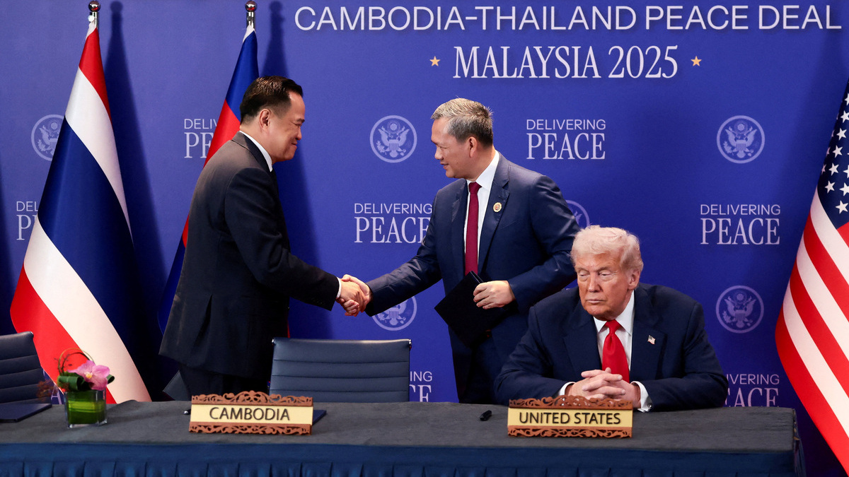 Tailandia y Camboya firman la paz en Malasia en presencia de Donald Trump