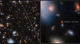 Webb detecta un agujero negro supermasivo en plena expansión en el Universo primitivo