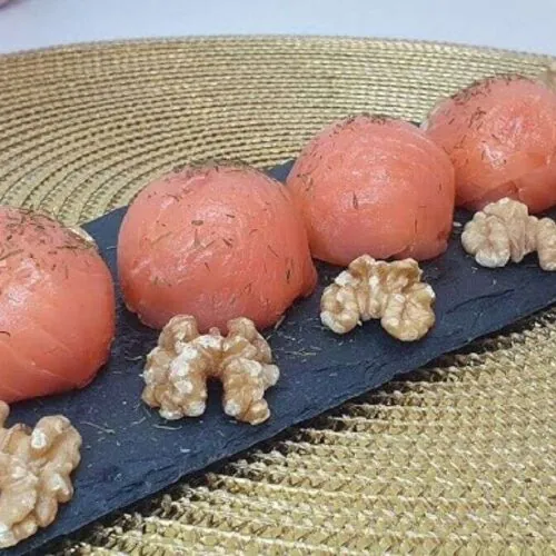 Bombones de salmón ahumado