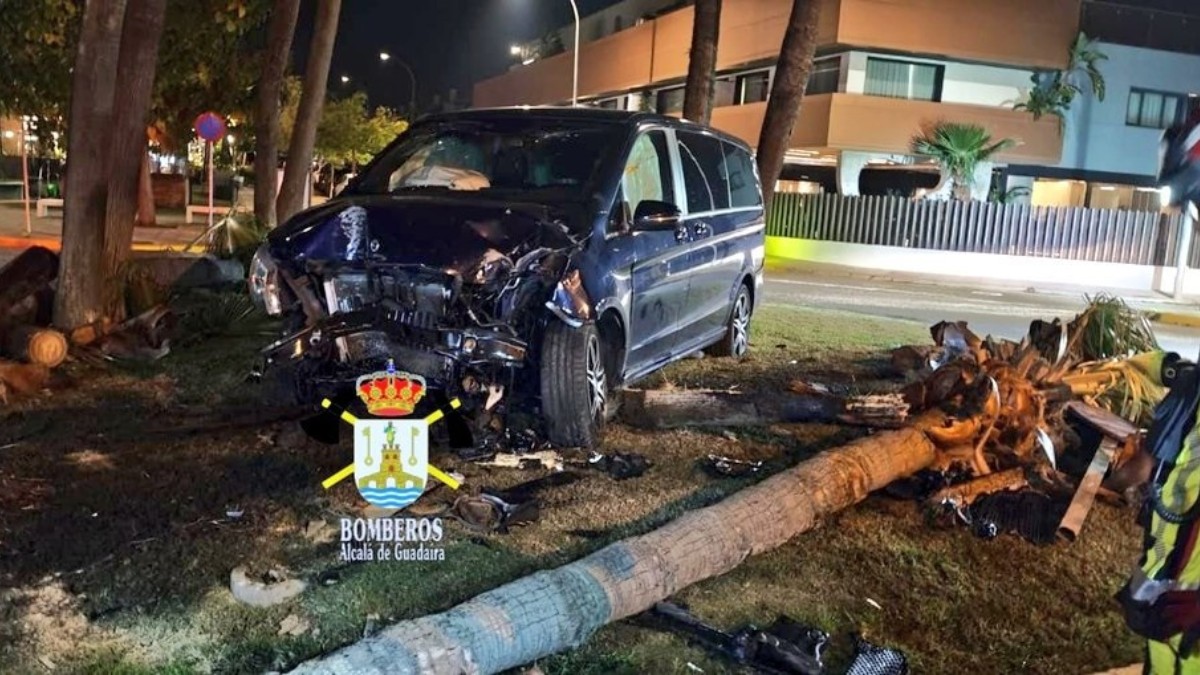 Cayetano Rivera sale ileso de un accidente tras chocar su vehículo contra una palmera