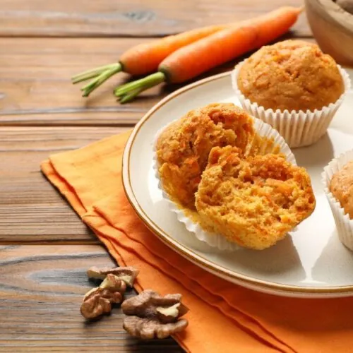 Magdalenas de zanahoria y nueces