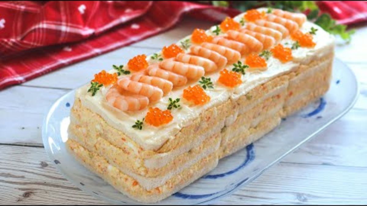 Pastel frío de atún y langostinos: una opción ligera y refrescante para cenas copiosas