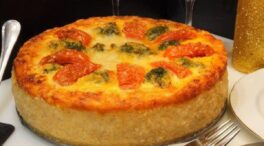 Pastel salado y bajo en calorías para Navidad con calabaza como ingrediente principal