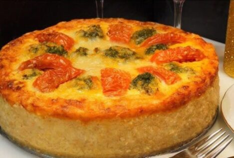 Pastel salado y bajo en calorías para Navidad con calabaza como ingrediente principal