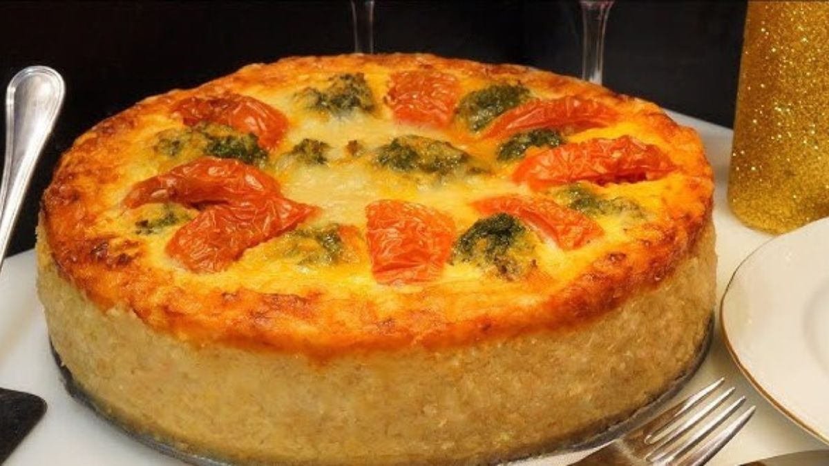 Pastel salado y bajo en calorías para Navidad con calabaza como ingrediente principal