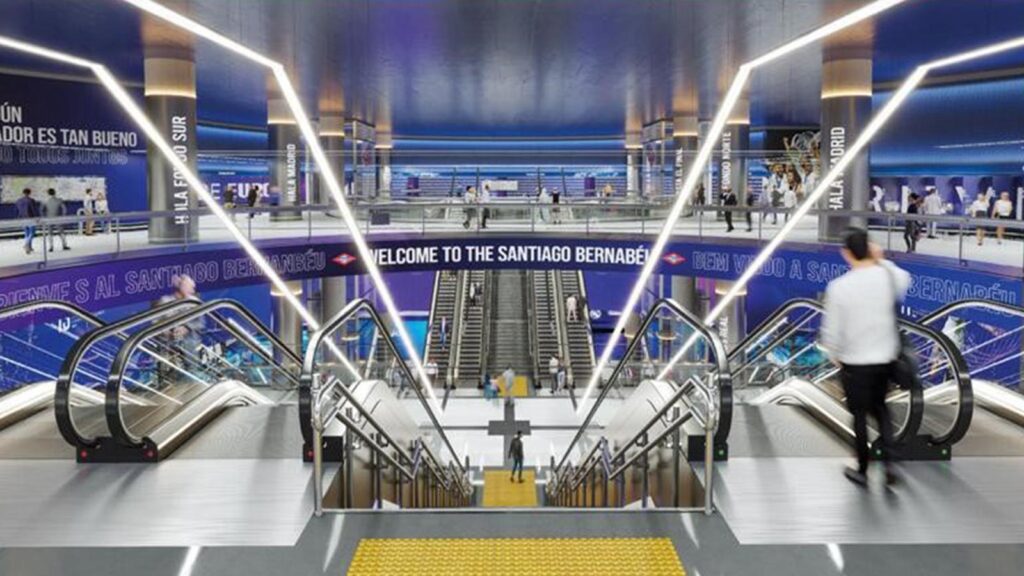 La nueva estación de metro Bernabéu, Madrid. Metro de Madrid