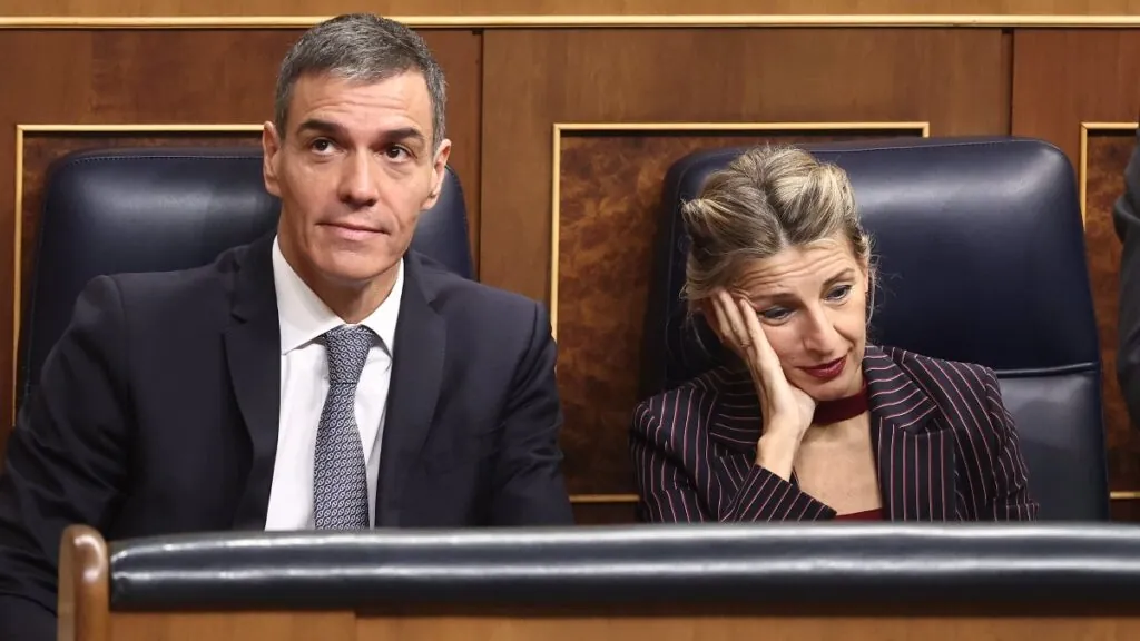 Pedro Sánchez y Yolanda Díaz en el Congreso de los Diputados