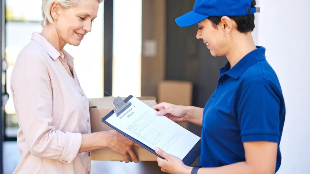 Entrega paquete. Canva