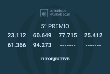 23.112, 60.649, 77.715, 25.412, 61.366 y 94.273: quintos premios de la Lotería de Navidad