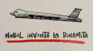 La viñeta sobre... Nobel inventó la dinamita