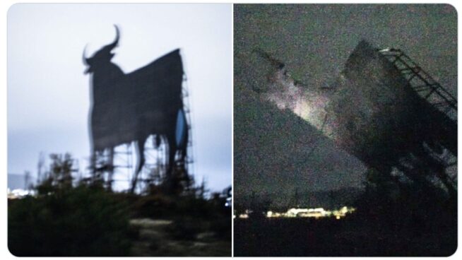 Abertzales derriban el único toro de Osborne que había en el País Vasco: «Por españolista»