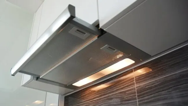 Radiografía de una campana de cocina doméstica