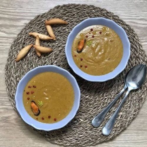 Crema de mejillones