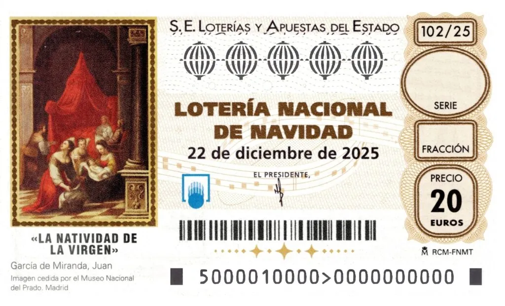 Un décimo de lotería. Canva