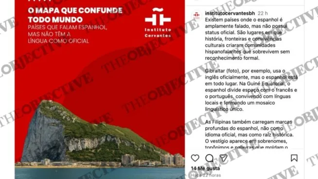 El Instituto Cervantes trata a Gibraltar como país en su publicidad en redes sociales