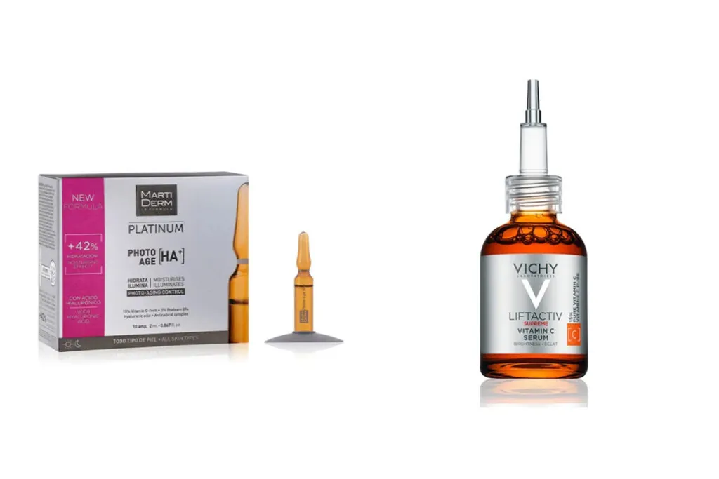 MARTIDERM Ampollas hidratantes (PVP: 29.99€) // VICHY Sérum con vitamina C (PVP: 32.50€) A la venta en Druni