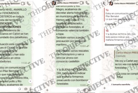 Pradas alertó a Mazón a las 13.03 horas en la dana de que «preocupa» el barranco del Poyo