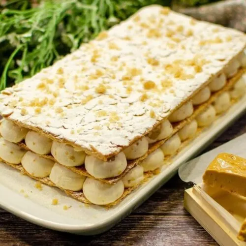 Milhojas de turrón