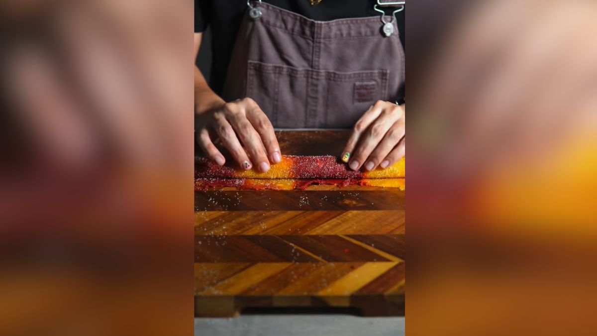 El postre diurético para navidades: ‘roll ups’ de frutas caseros: mango y fresa