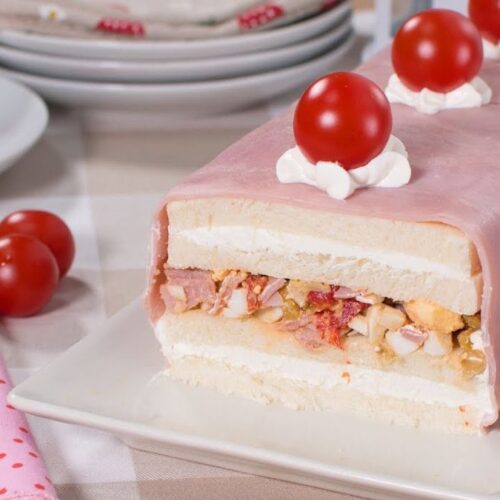 Pastel con queso feta Navidad