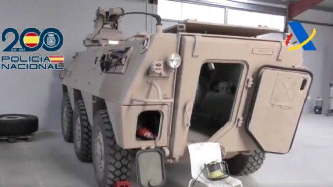 Asombro entre los militares por el blindado de combate incautado a una trama del fuel