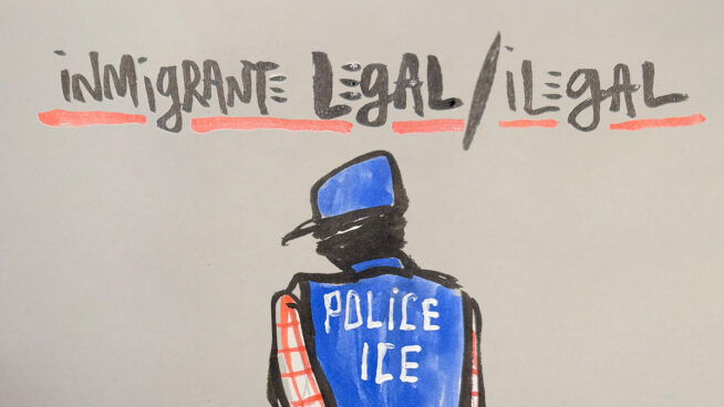 La viñeta animada sobre... el inmigrante Maduro