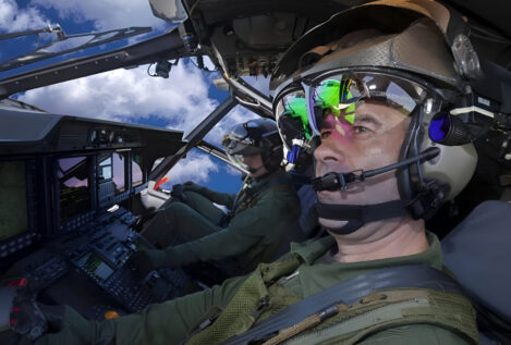 El nuevo casco de los pilotos del helicóptero NH90 les permitirá volar a ciegas