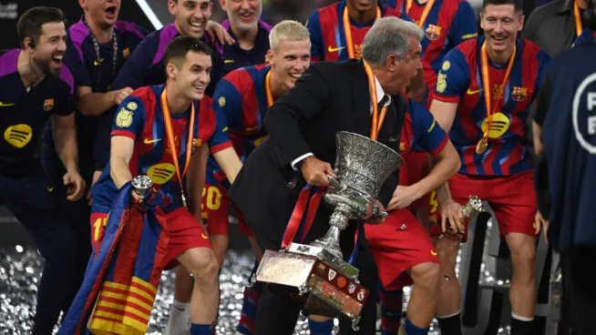 El dardo de Laporta al Madrid tras perder la Supercopa: «Debían estar muy jodidos»