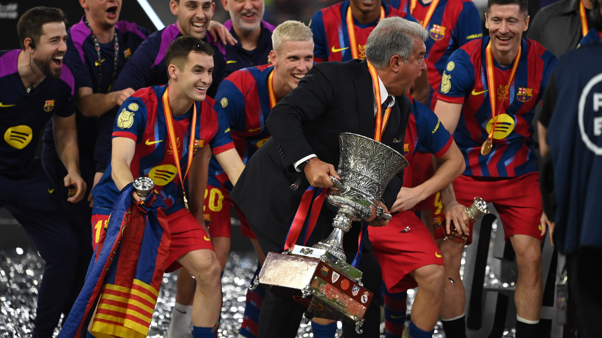 El dardo de Laporta al Madrid tras perder la Supercopa: «Debían estar muy jodidos»