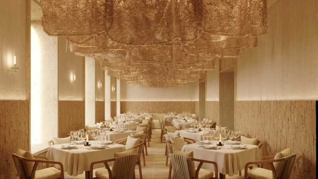 La sala del restaurante El Campero, Madrid. El Campero