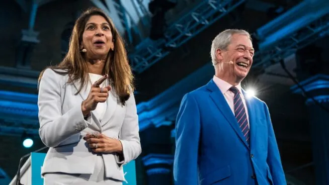 La exministra británica Suella Braverman se une al partido nacionalista de Farage