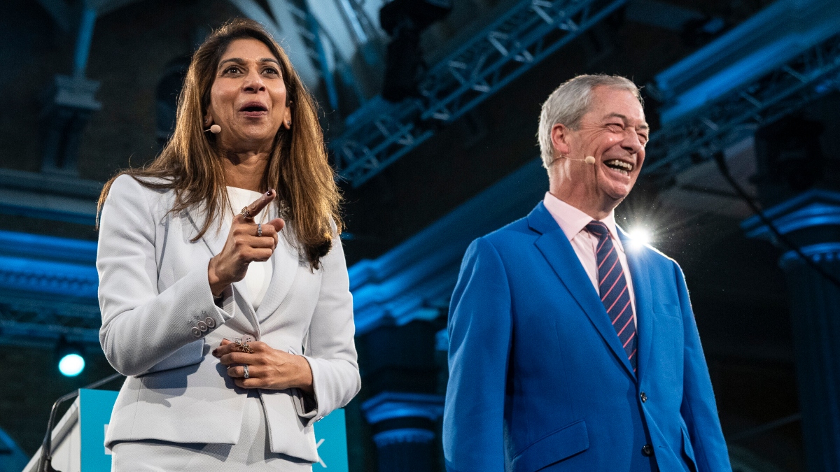 La exministra británica Suella Braverman se une al partido nacionalista de Farage