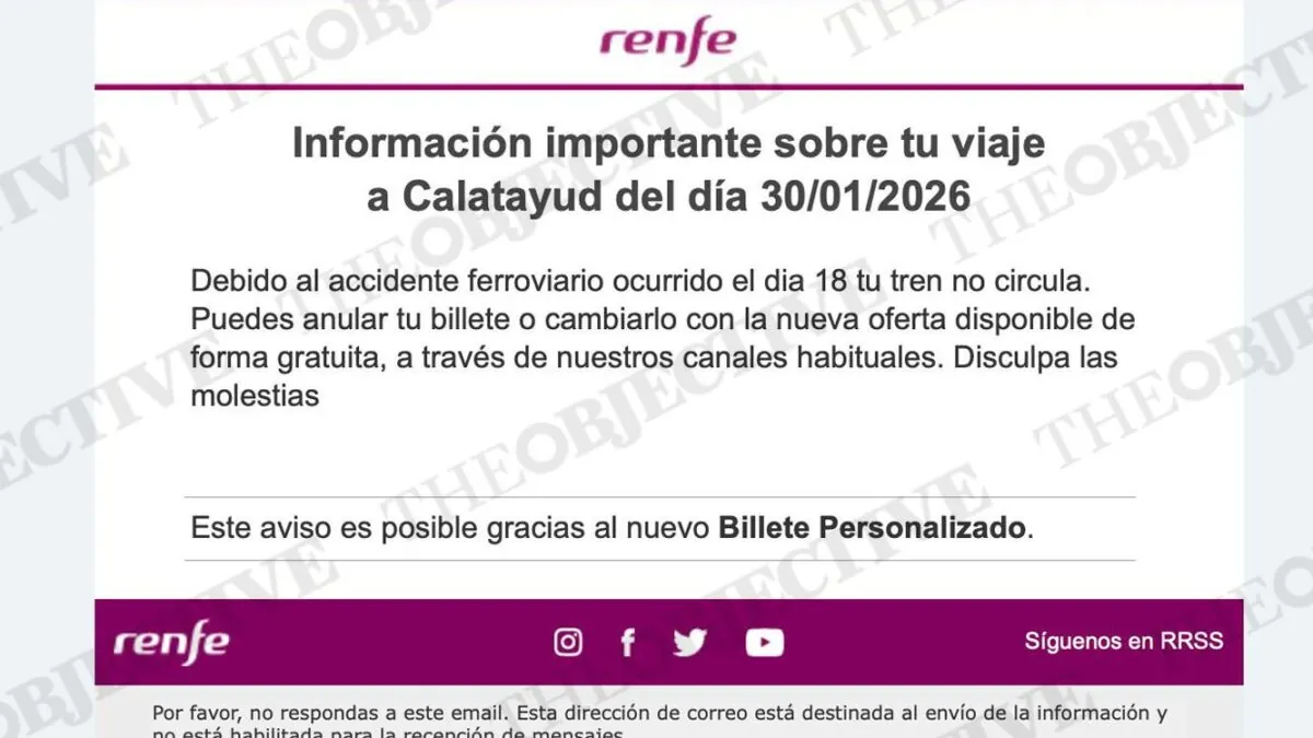 Renfe cancela «por error» cientos de billetes de Madrid a Barcelona por el siniestro de Adamuz