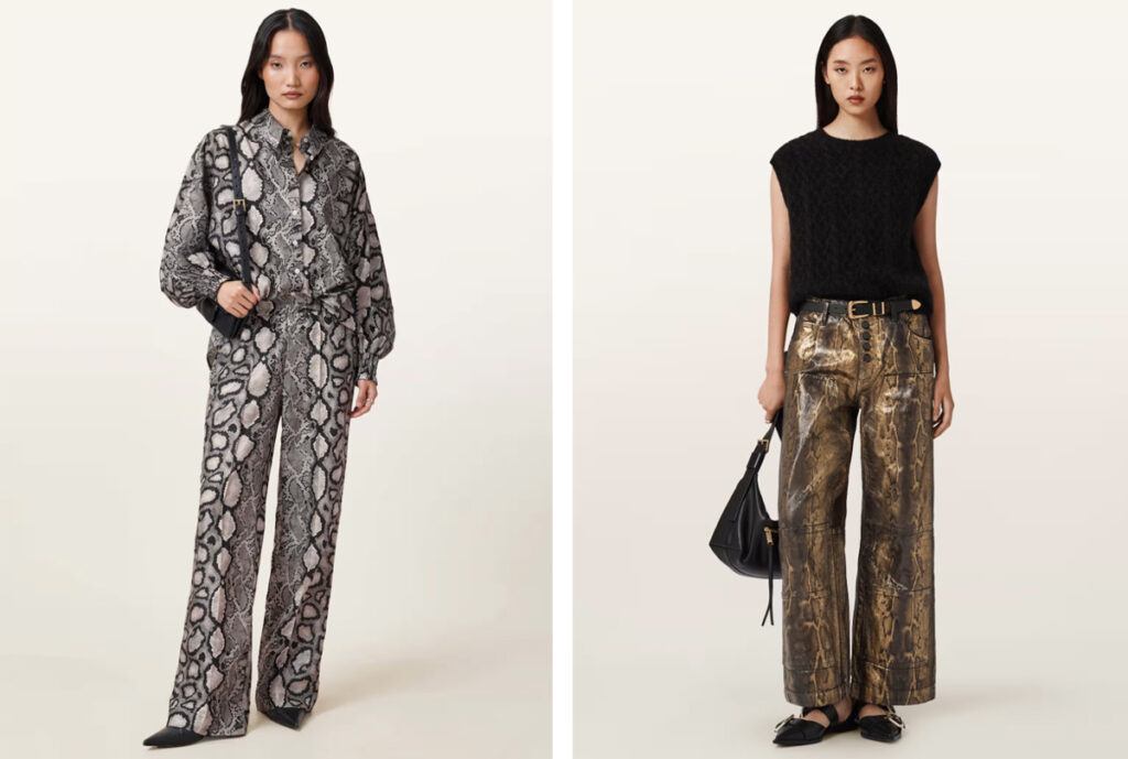 Looks con prendas de pitón de la firma All Saints