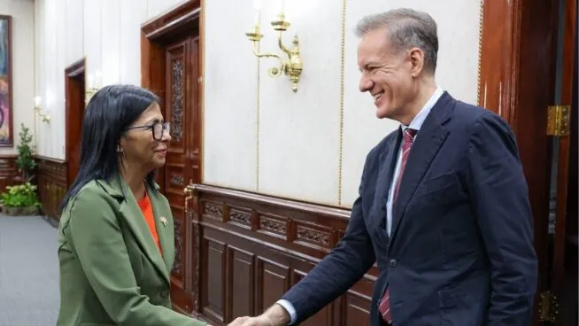 Delcy Rodríguez recibe a embajadores de varios países europeos, incluida España