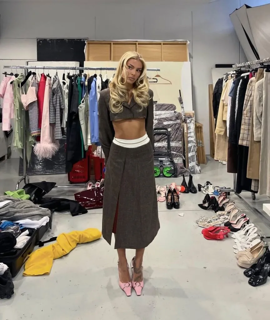 La influencer Jessica Goicoechea con un diseño de Fátima Miñana