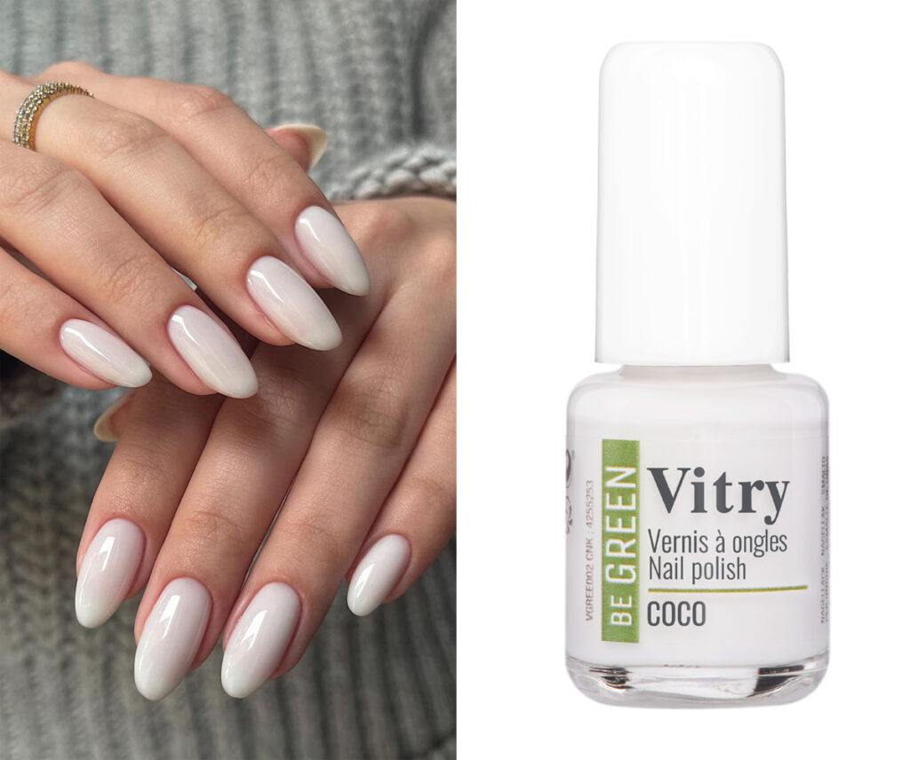 Manicura en tono Cloud Dancer con propuesta de Vitry